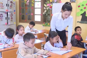 Cô giáo Lương Thị Thúy Hường, giáo viên Trường Tiểu học Kỳ Tân.