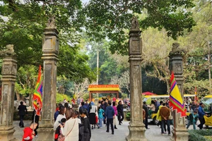 Du khách tham quan tại Khu Di tích lịch sử Lam Kinh.