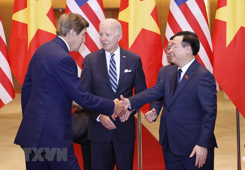 Chủ tịch Quốc hội Vương Đình Huệ hội kiến Tổng thống Hoa Kỳ Joe Biden