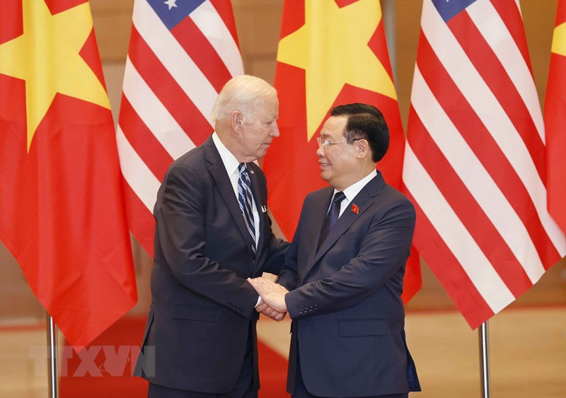 Chủ tịch Quốc hội Vương Đình Huệ hội kiến Tổng thống Hoa Kỳ Joe Biden