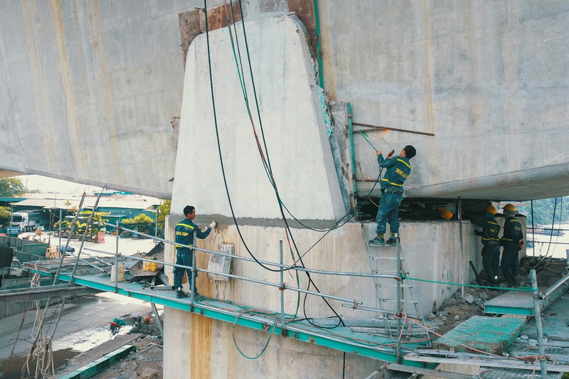 Gấp rút công tác chuẩn bị ngày hợp long Cầu Vĩnh Tuy giai đoạn 2