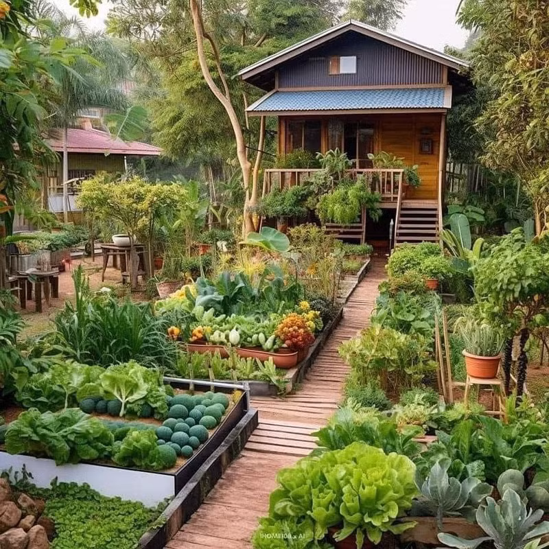 14 khu vườn trồng rau đẹp mê mẩn