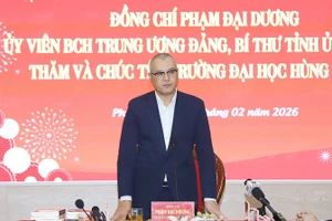 Bí thư Tỉnh ủy Phú Thọ Phạm Đại Dương phát biểu tại buổi làm việc.