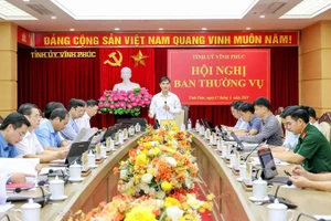 Bí thư Tỉnh ủy Vĩnh Phúc Dương Văn An phát biểu chỉ đạo hội nghị.