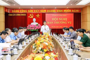 Bí thư Tỉnh ủy Vĩnh Phúc Dương Văn An phát biểu chỉ đạo hội nghị.