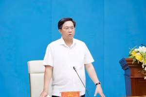 Ông Trần Duy Đông, Chủ tịch UBND tỉnh Phú Thọ nghe báo cáo tiến độ giải phóng mặt bằng Dự án Đường dây 500kV Lào Cai - Vĩnh Yên.