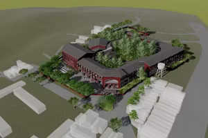 Phối cảnh Trường THPT Trần Phú.