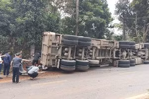 Hiện trường vụ tai nạn giao thông. Ảnh: Công an tỉnh Phú Thọ