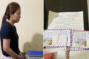 Phạm Thị Phượng cùng số ma tuý bị thu giữ. Ảnh: Công an phường Vĩnh Yên