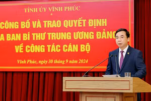 Phó Bí thư Tỉnh ủy Vĩnh Phúc Bùi Huy Vĩnh.