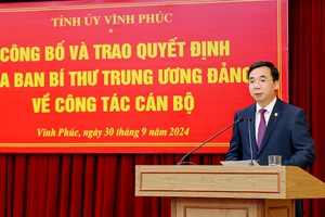 Phó Bí thư Tỉnh ủy Vĩnh Phúc Bùi Huy Vĩnh.