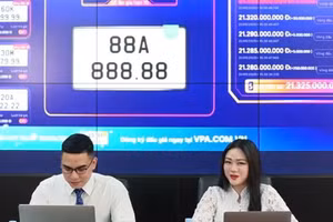 Biển số siêu VIP với toàn số 8 được “chốt” với mức giá 21,325 tỷ đồng. Ảnh chụp màn hình VPA.