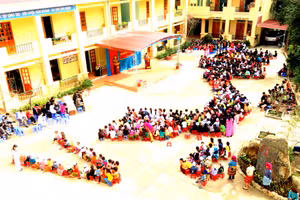 Trường Phổ thông Dân tộc bán trú Tiểu học Sủng Thài – cái nôi của mô hình trường bán trú dân nuôi. Ảnh: Phạm Hoan