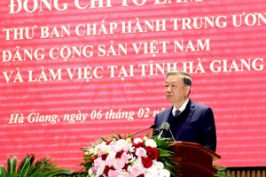 Tổng Bí thư Tô Lâm phát biểu chỉ đạo tại buổi làm việc.