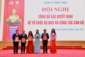 Công bố quyết định Hiệu trưởng, Phó Hiệu trưởng Trường Chính trị tỉnh Phú Thọ.