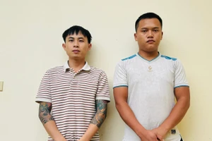 Ninh và Tùng tại cơ quan Công an. Ảnh: Công an tỉnh Phú Thọ.