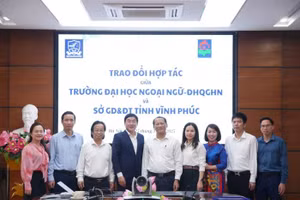 Trường Đại học Ngoại ngữ – Đại học Quốc gia Hà Nội và Sở GD&ĐT Vĩnh Phúc hợp tác đào tạo.