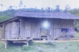 Ngôi nhà nơi xảy ra vụ án mạng. Ảnh: Công an tỉnh Hà Giang