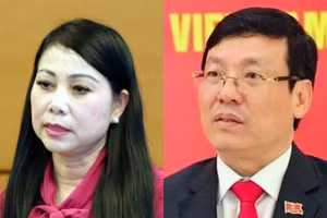 Cựu Bí thư Tỉnh ủy Hoàng Thị Thúy Lan và Chủ tịch UBND tỉnh Vĩnh Phúc Lê Duy Thành.