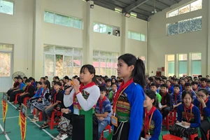 Hoạt động ngoại khóa tại Trường Phổ thông Dân tộc Nội trú THCS Quan Sơn, tỉnh Thanh Hóa. Ảnh: PTDTNT THCS Quan Sơn