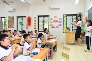 Những giờ học "hạnh phúc" của học sinh Trường Tiểu học Hội Hợp B, phường Vĩnh Yên (Phú Thọ).