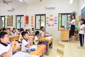 Những giờ học "hạnh phúc" của học sinh Trường Tiểu học Hội Hợp B, phường Vĩnh Yên (Phú Thọ).