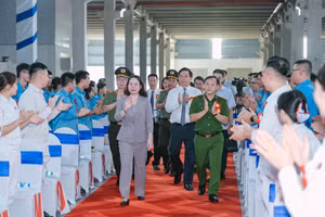 Phó Chủ tịch nước Võ Thị Ánh Xuân cùng đoàn công tác tham dự Ngày hội Toàn dân bảo vệ an ninh Tổ quốc năm 2026, tại Phú Thọ. Ảnh: CA Phú Thọ