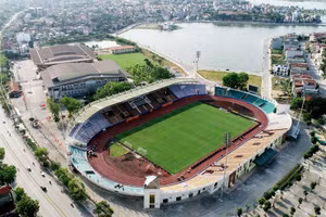 Sân vận động Việt Trì đã sẵn sàng cho Giải Bóng đá nữ vô địch Đông Nam Á 2025.