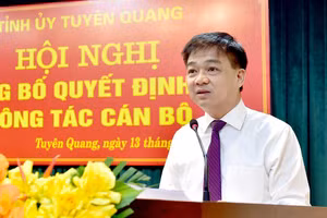 Tân Trưởng Ban Tổ chức Tỉnh ủy Tuyên Quang Nguyễn Hương Vượng.