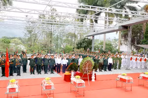 6 bộ hài cốt liệt sĩ vừa được tìm kiếm, quy tập trên các điểm cao thuộc xã Thanh Thủy, huyện Vị Xuyên (Hà Giang).