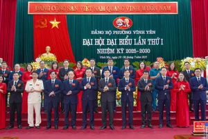 Ban Chấp hành Đảng bộ phường Vĩnh Yên nhiệm kỳ 2025-2030.