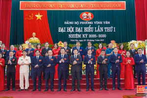 Ban Chấp hành Đảng bộ phường Vĩnh Yên nhiệm kỳ 2025-2030.