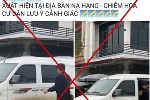 Một bài đăng sai sự thật liên quan ‘xe bắt cóc’ trên mạng xã hội.