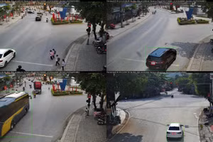 Hình ảnh phương tiện không chấp hành hiệu lệnh của đèn tín hiệu giao thông (vượt đèn đỏ). Ảnh: Công an tỉnh Hà Giang.