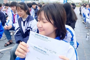 Em Trương Yến Dương, Trường THCS Vĩnh Tường, xã Vĩnh Tường thủ khoa môn Tin học.