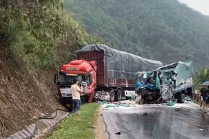 Hiện trường vụ tai nạn.