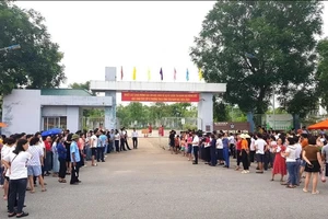 Trường THCS Vĩnh Yên tiến hành đánh giá năng lực học sinh vào ngày 11/6. Ảnh tư liệu