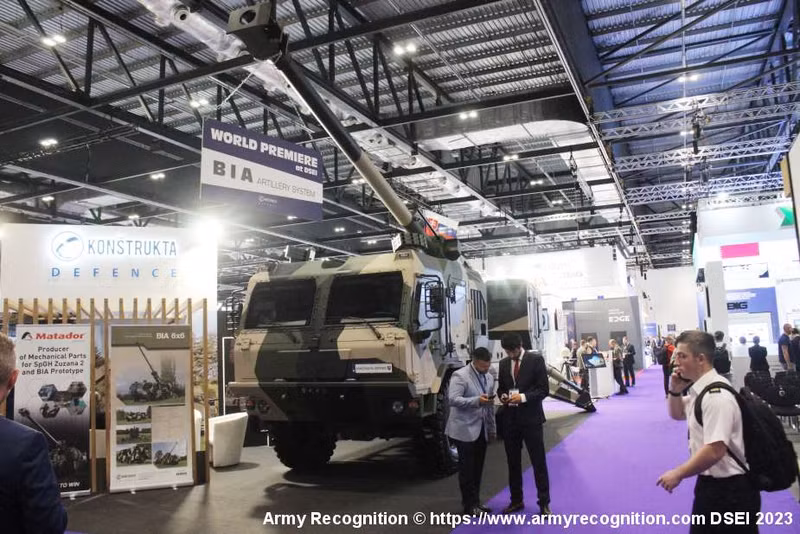 Khẩu pháo tự hành này sử dụng khung gầm xe tải Tatra T815-7 6x6, được bảo vệ chống lại đạn cỡ nòng 7,62 mm và mảnh pháo, tốc độ trên đường cao tốc lên tới 90 km/h và tầm hoạt động 600 km. Pháo tự hành bánh lốp BIA cạnh tranh quyết liệt với CAESAR tại Đông Nam Á