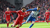 Liverpool ngược dòng thắng Brighton, chiếm ngôi đầu Ngoại hạng Anh 