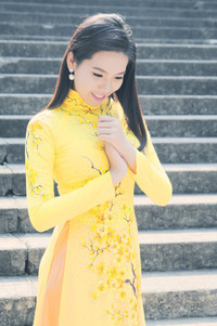 Người đẹp Trúc Mai e ấp áo dài dạo phố xuân ảnh 14