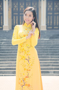 Người đẹp Trúc Mai e ấp áo dài dạo phố xuân ảnh 13