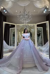 Thanh Huyền thử váy cưới 'xinh như công chúa', chuẩn bị theo Quang Hải về dinh