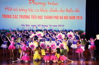 Tiếp tục đẩy mạnh phong trào “Hát và sáng tác ca khúc dành cho thiếu nhi” ảnh 5 Tiếp tục đẩy mạnh phong trào “Hát và sáng tác ca khúc dành cho thiếu nhi” ảnh 5