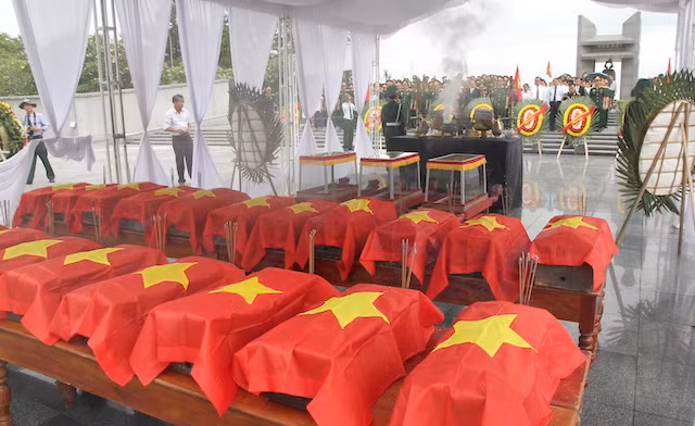 Các anh hùng liệt sĩ đã trở về Đất Mẹ sau hàng chục năm thực hiện nghĩa vụ quốc tế cao cả