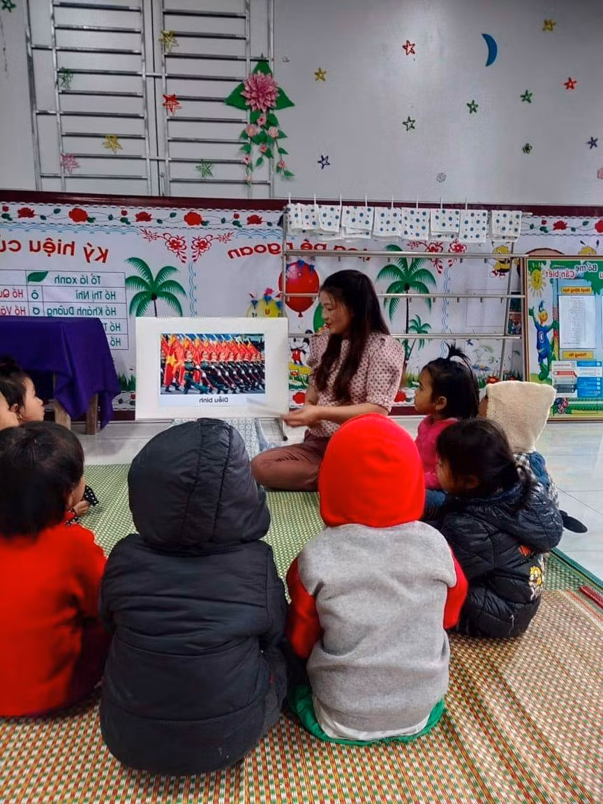 Một giờ học vào mùa đông của học sinh xã Trọng Hoá huyện Minh Hoá tỉnh Quảng Bình.