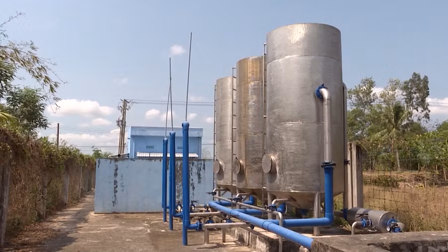 Một công trình cấp nước tập trung ở vùng nông thôn tỉnh Cà Mau