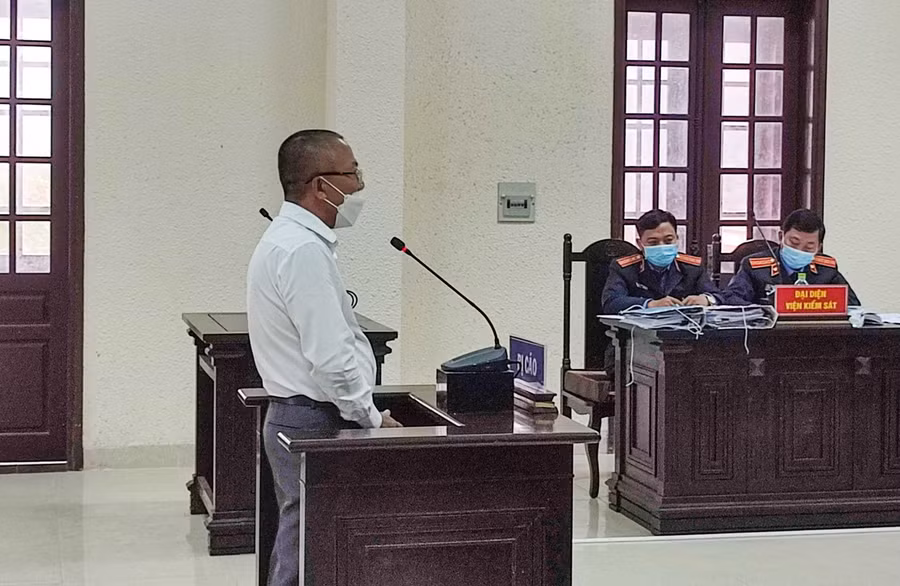Bị cáo Lê Anh Dũng tại tòa.