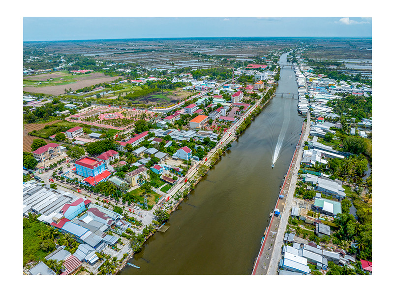 Huyện U Minh nhìn từ trên cao.