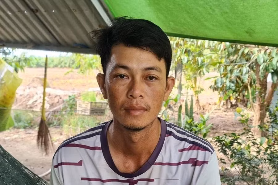 Anh Nguyễn Phương Tính, một trong những nông dân bị nợ tiền lúa (ảnh CTV)