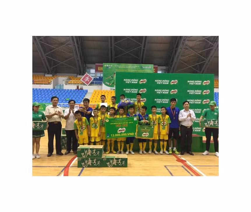 Đội bóng U11 tỉnh Quảng Trị đạt giải Nhì tại Giải bóng đá Cúp Nestle Milo 2018